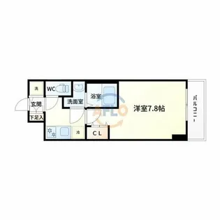 BPRレジデンス江坂【10階】の間取り