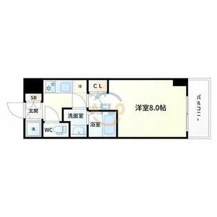 BPRレジデンス江坂【13階】の間取り