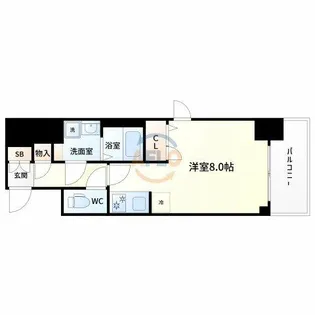 BPRレジデンス江坂【4階】の間取り