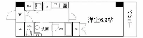 ドルチェ ヴィータ 都島【2階】の間取り