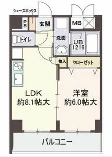 ラピスラズリ【602号室】の間取り