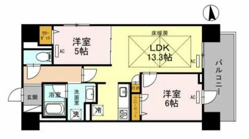 IBC Residence East【3階】の間取り