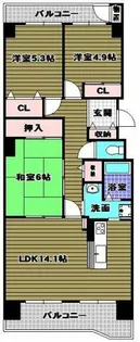 藤和さやまハイタウン【15階】の間取り