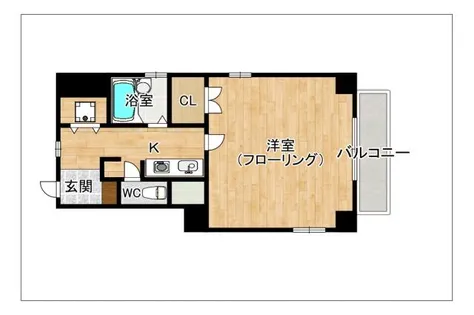 ヴァリエ南福岡【101号室】の間取り