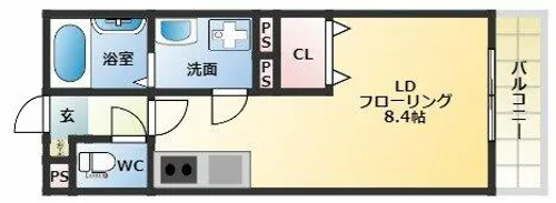 THE NOBLES 針摺南【1階】の間取り