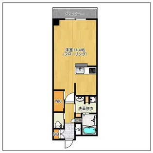 ラクレイス西新レジデンシャルタワー【13階】の間取り