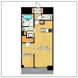 Brillia Tower西新【11階】の間取り