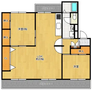 室見第1住宅18号棟【408号室】の間取り