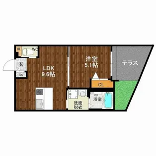 DreamStage博多南Eira【102号室】の間取り