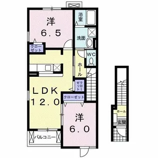 グランドヒルA【2階】の間取り