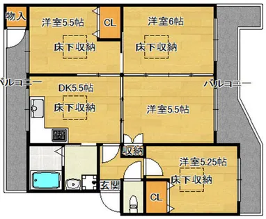 円明寺ヶ丘南第1住宅1棟【1階】の間取り