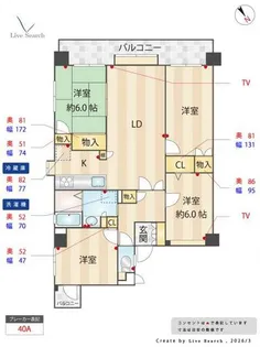 チサンマンション藤崎II【4階】の間取り