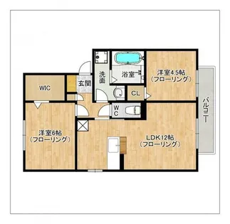 グランドハイツ【B102号室】の間取り