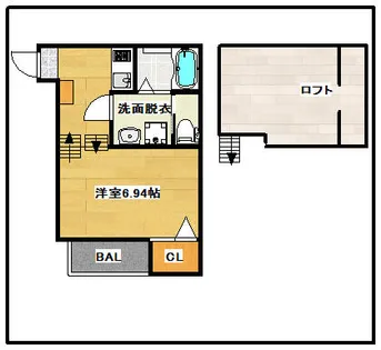 リバーサイド・ハウス【105号室】の間取り