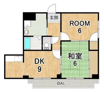 ニュー大将軍松兼2【5階】の間取り