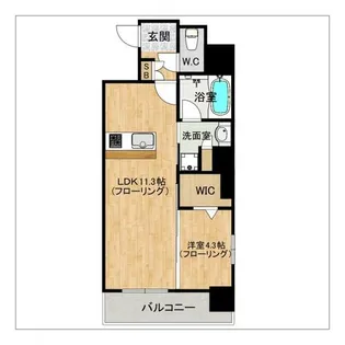 エンクレスト天神TERRACE【2階】の間取り