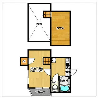 フィオーレ城南【205号室】の間取り