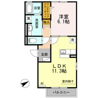 ブルーフローラ A【3階】の間取り