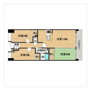 ナチュレ筑紫野II【403号室】の間取り