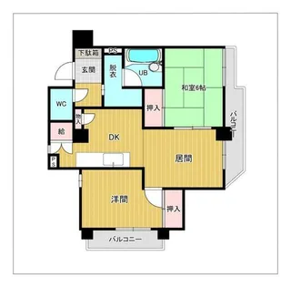 ロワールマンション二日市【403号室】の間取り