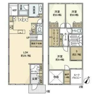愛知県日進市赤池南1丁目【一戸建】の間取り