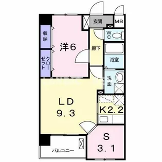 スカイウィング【5階】の間取り