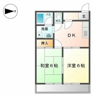 パークハイツA【1階】の間取り