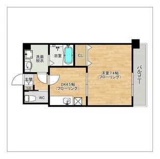 アンプルールべトン米一丸【104号室】の間取り