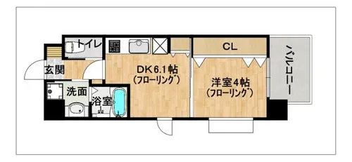 ギャラクシー香椎駅前【901号室】の間取り