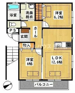 ファミリアーレ金屋【201号室】の間取り