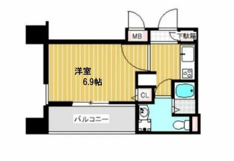 プレサンス天満ステーションフロント【13階】の間取り