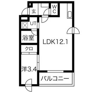 シャリテ澄川Ⅰ【2階】の間取り