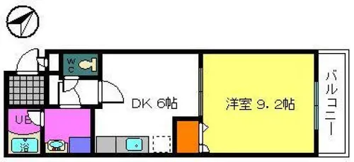 フジパレス貝塚半田Ⅱ番館【201号室】の間取り