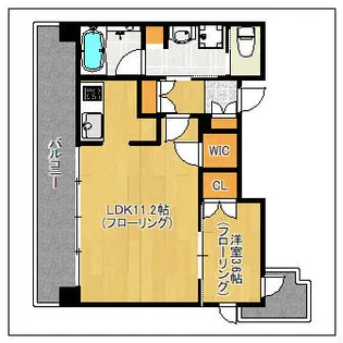 クラス博多駅南【601号室】の間取り