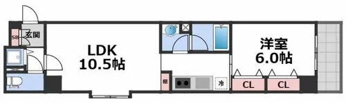 サージュ天王寺【3階】の間取り