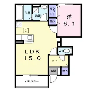 パルクレール【1階】の間取り
