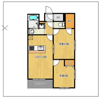 GROLIA藤崎【401号室】の間取り