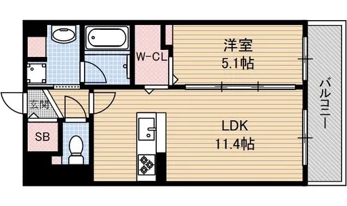 アクアプリータ【208号室】の間取り