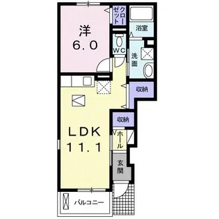 メゾン ド ソレイユⅡ【1階】の間取り