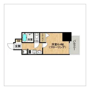 エステムコート博多祇園ツインタワーファーストステージ【6階】の間取り