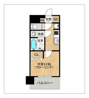 ブランシエスタ千早RJR【1513号室】の間取り