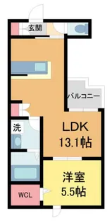 RAPPORT西宮【201号室】の間取り