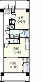 アトランティス川花【101号室】の間取り