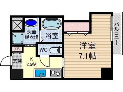 Oasis Brilliant【409号室】の間取り