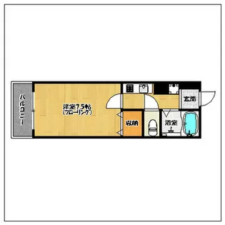 レジデンシャルスイーツ福岡【202号室】の間取り