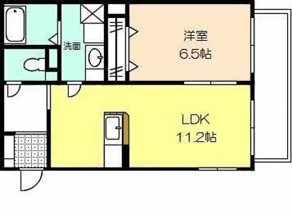 アトランティス四ツ谷【201号室】の間取り