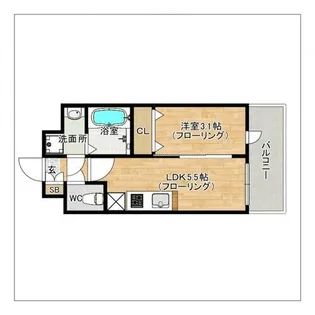 Live Casa県庁前【14階】の間取り