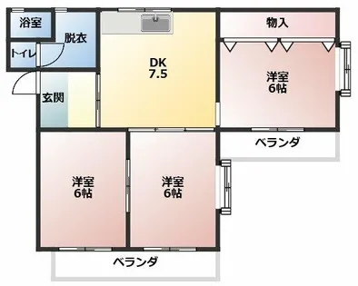 コーポクラウン【202号室】の間取り