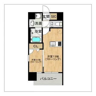 ブランシエスタ千早RJR【13階】の間取り
