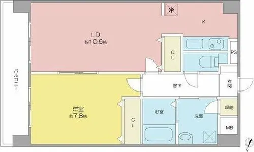 グランシャリオ覺王山【7階】の間取り
